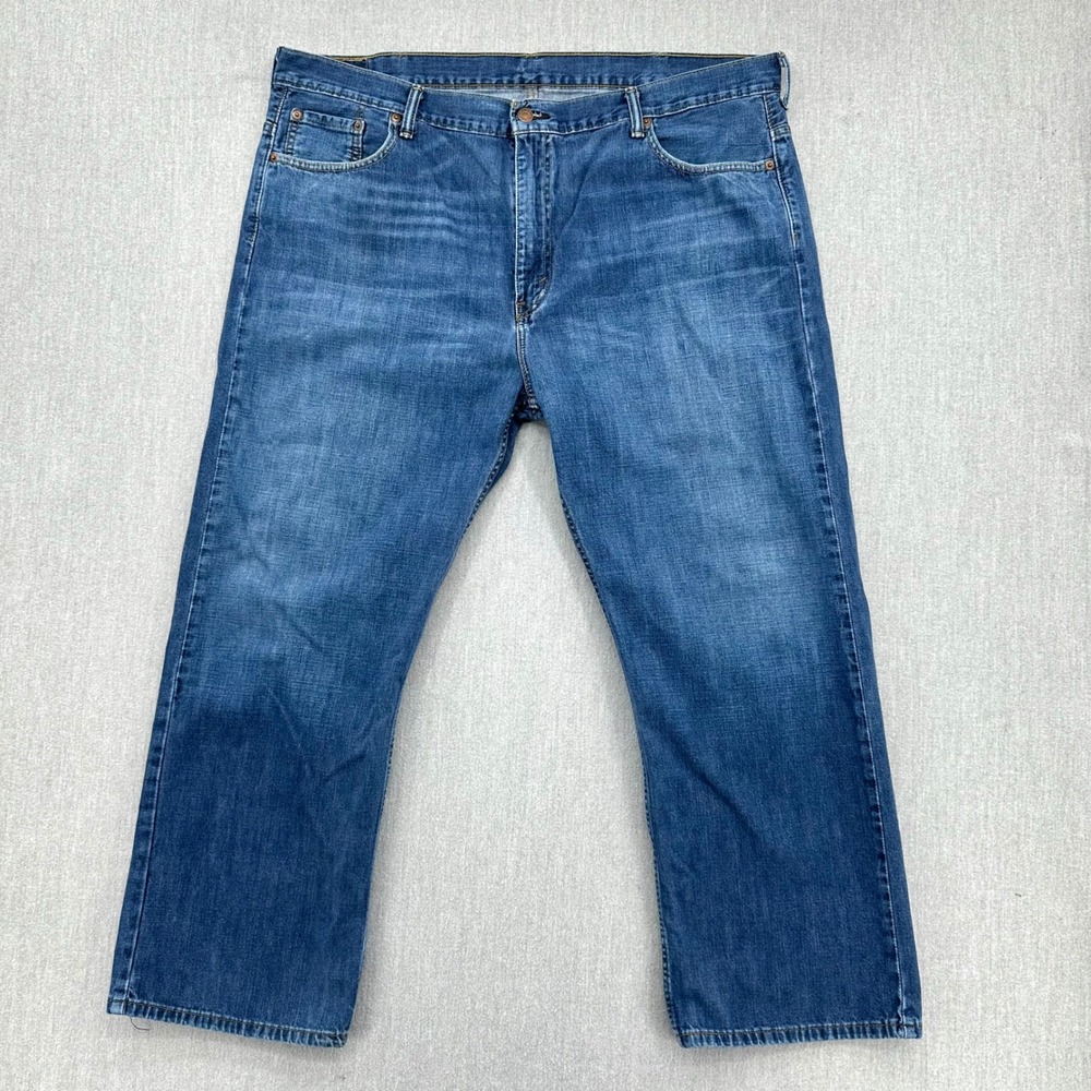 Levis 569 Jeans Mens 42x30 Blue Loose Straight Leg Denim Medium Wash